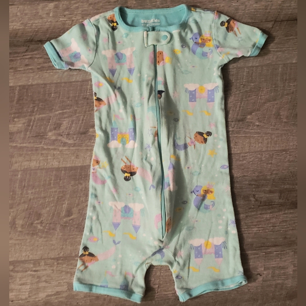 Sz 3T Zip-up Summer Mermaid PJ'S